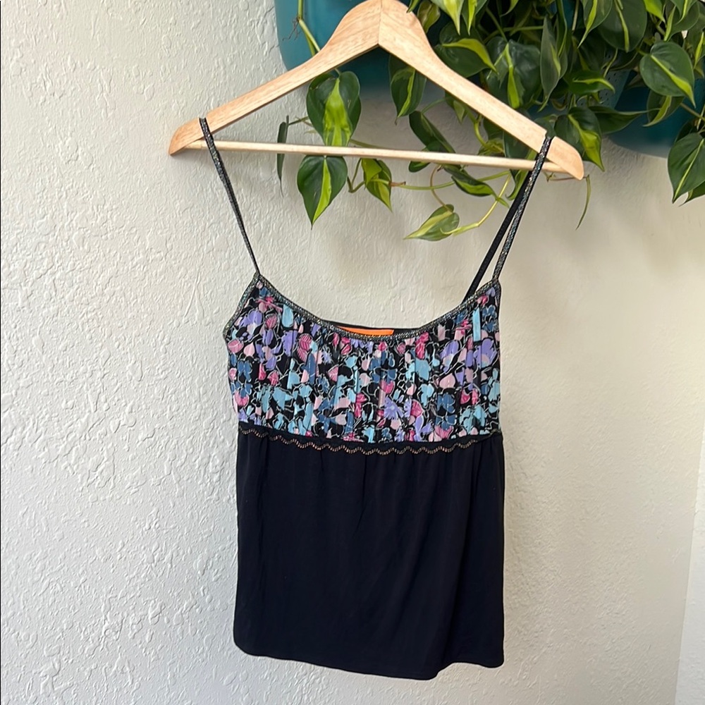 Cynthia Steffe Purple Blue Smocked Camisole Top